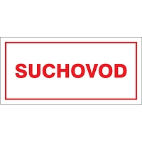 Značka Suchovod, samolepicí fólie, 100 × 210 mm